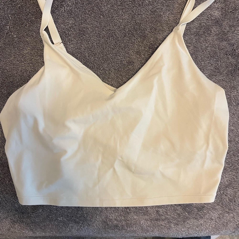 Athleta Light Cream Crop Top